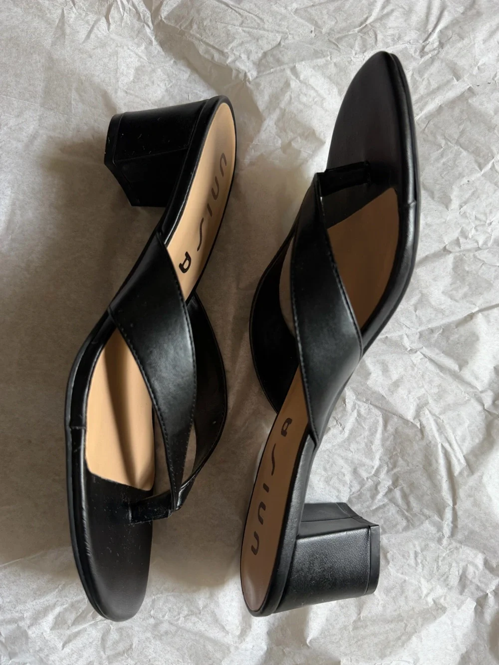 Black Block Heel Sandals W9